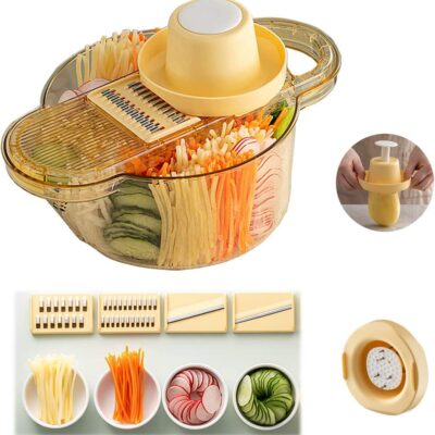 Multifunctional 12 in1 Slicer with Drain Basket