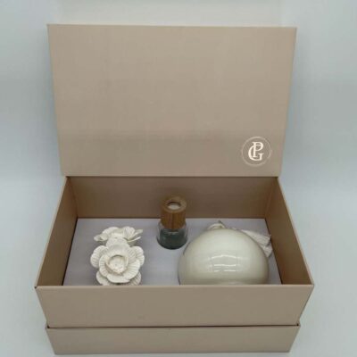 Wedding Souvenir – Ceramic Luxury Box Packing Scent Flower Stone Aroma Diffuser Air Freshener